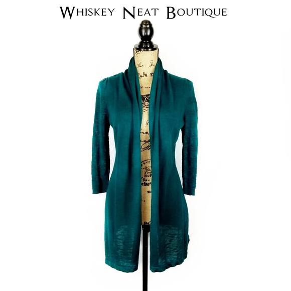 Anthropologie Sweaters - Anthropologie Drape Neck Open Cardigan Teal Anthropologie Sweaters - Anthropologie Drape Neck Open Cardigan Teal